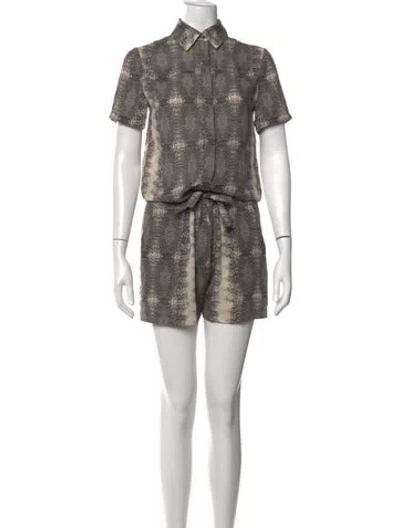 Pre-owned Derek Lam Animal Print Mini Dress In Neutrals
