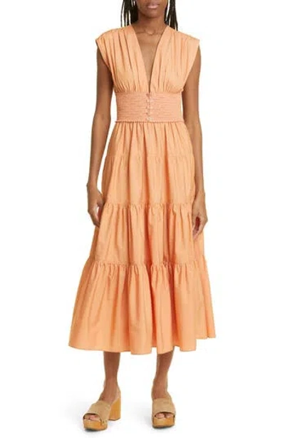 Derek Lam Antara A-line Dress In Orange