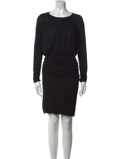 Pre-owned Derek Lam Bateau Neckline Knee-length Dress In Black