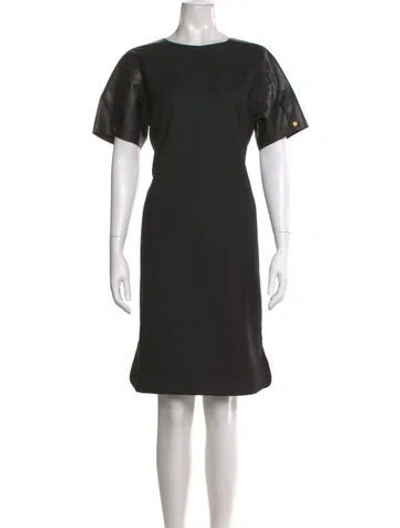 Pre-owned Derek Lam Bateau Neckline Knee-length Dress In Black