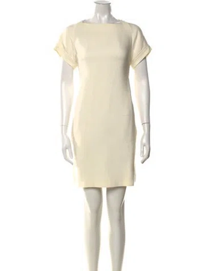 Pre-owned Derek Lam Bateau Neckline Knee-length Dress In Neutral