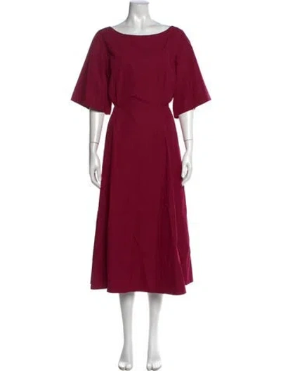 Pre-owned Derek Lam Bateau Neckline Midi Length Dress In Pink