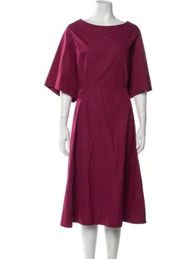 Pre-owned Derek Lam Bateau Neckline Midi Length Dress In Pink