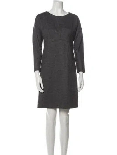Pre-owned Derek Lam Bateau Neckline Mini Dress In Gray