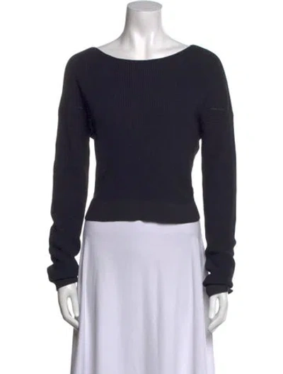 Pre-owned Derek Lam Bateau Neckline Sweater In Blue