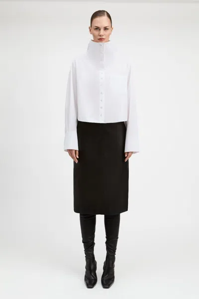 Derek Lam Bianca Funnel Neck Blouse