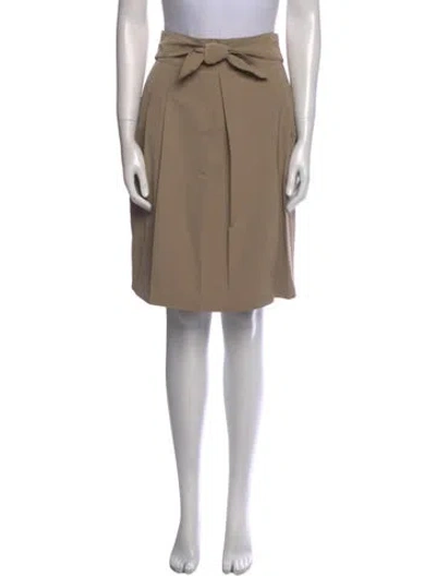 Pre-owned Derek Lam Bow Accents Knee-length Skirt In Neutral
