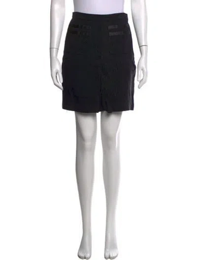 Pre-owned Derek Lam Bow Accents Mini Skirt In Black
