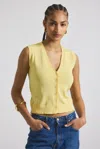 Derek Lam Brit Refined Sleeveless Cardigan With Tie