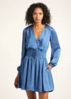 Derek Lam Calanthe Long Sleeve Dress In Brown
