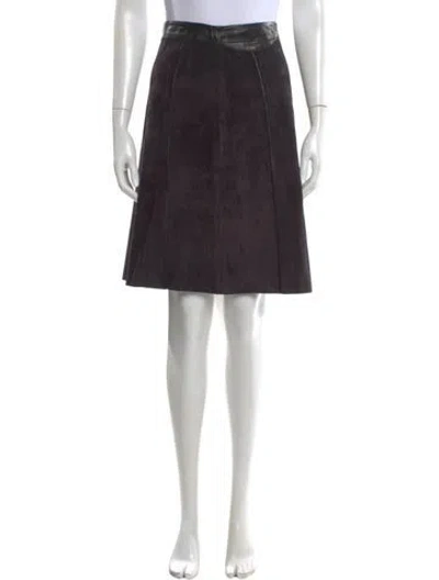 Pre-owned Derek Lam Calfskin Knee-length Skirt In Black