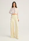 Derek Lam Carter Wide Leg Button Detail Trouser