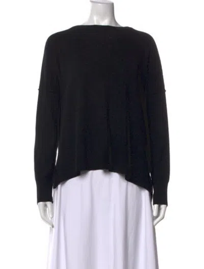 Pre-owned Derek Lam Cashmere Bateau Neckline Sweater In Black