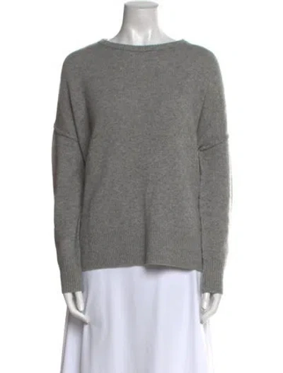 Pre-owned Derek Lam Cashmere Bateau Neckline Sweater In Gray