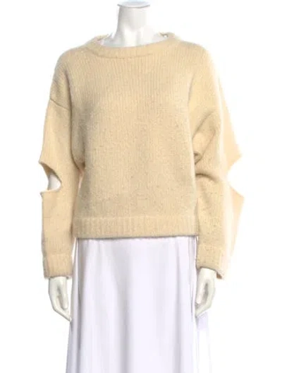 Pre-owned Derek Lam Cashmere Bateau Neckline Sweater In Neutral