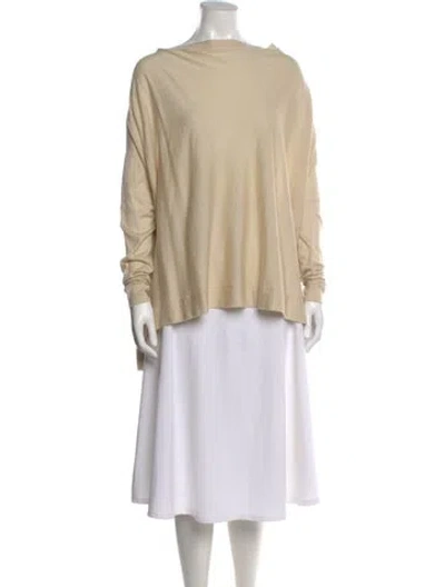 Pre-owned Derek Lam Cashmere Bateau Neckline Sweater In Neutral