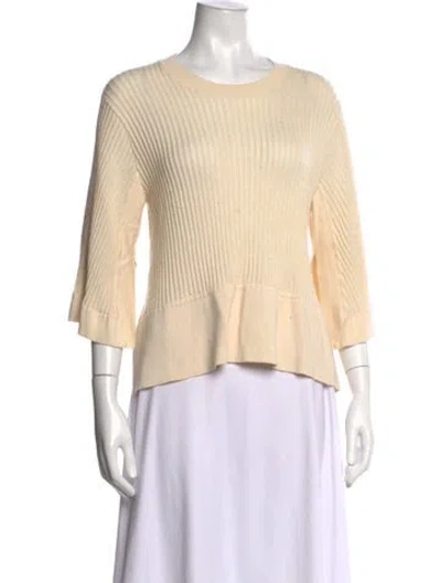 Pre-owned Derek Lam Cashmere Bateau Neckline Top In Neutrals