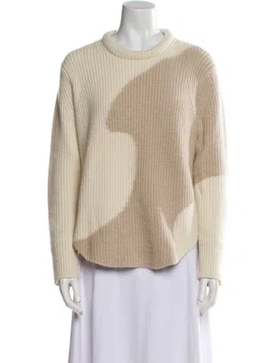 Pre-owned Derek Lam Cashmere Colorblock Pattern Sweater In Neutral