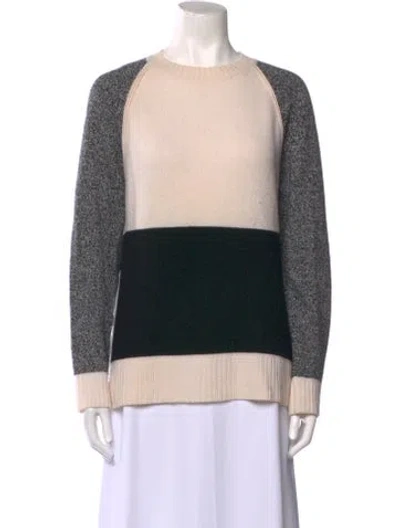 Pre-owned Derek Lam Cashmere Colorblock Pattern Sweater In Neutral