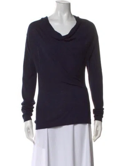 Pre-owned Derek Lam Cashmere Cowl Neck Sweater In Blue