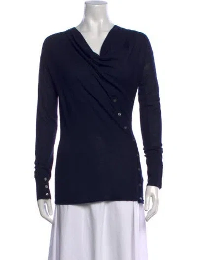 Pre-owned Derek Lam Cashmere Cowl Neck Sweater In Blue