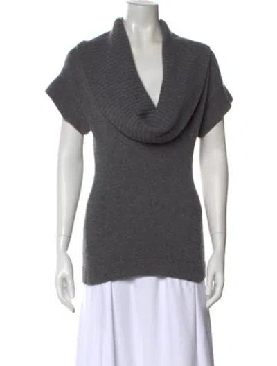 Pre-owned Derek Lam Cashmere Cowl Neck Sweater In Gray