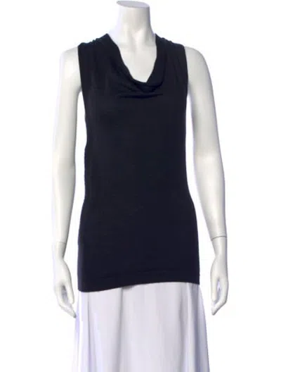 Pre-owned Derek Lam Cashmere Cowl Neck Top In Blue