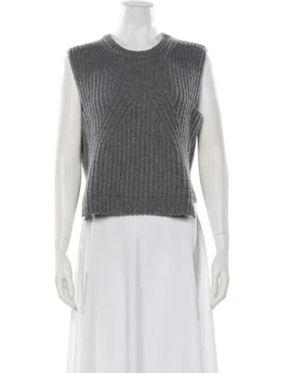 Pre-owned Derek Lam Cashmere Crew Neck Sweater In Gray