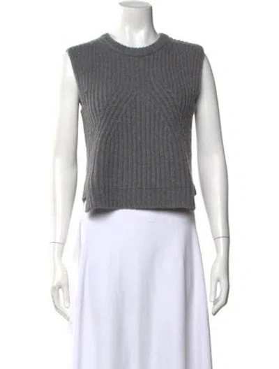Pre-owned Derek Lam Cashmere Crew Neck Sweater In Gray