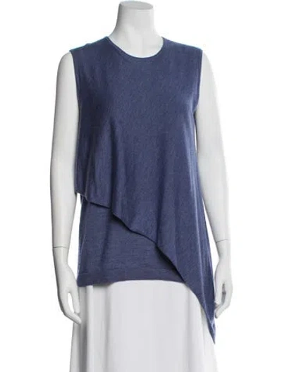 Pre-owned Derek Lam Cashmere Crew Neck Top In Blue