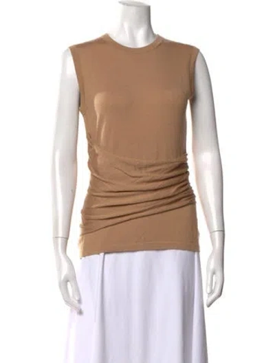 Pre-owned Derek Lam Cashmere Crew Neck Top In Brown/neutrals