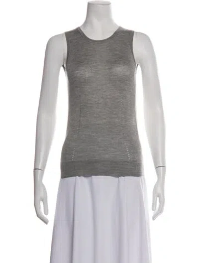 Pre-owned Derek Lam Cashmere Crew Neck Top In Grey