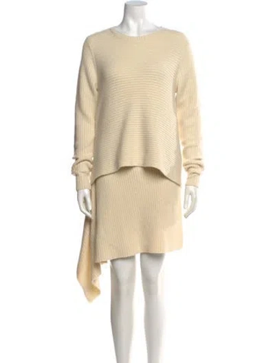 Pre-owned Derek Lam Cashmere Mini Dress In Neutral