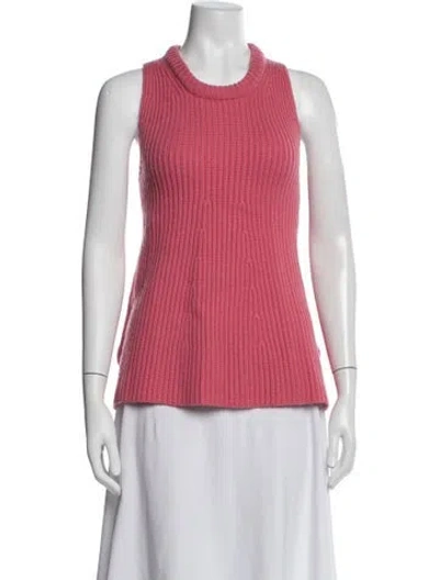 Pre-owned Derek Lam Cashmere Mock Neck Sweater In Pink
