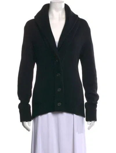 Pre-owned Derek Lam Cashmere Open Front Sweater In Black