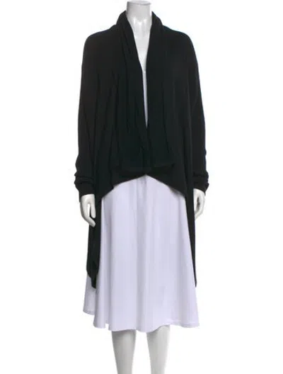 Pre-owned Derek Lam Cashmere Open Front Sweater In Black