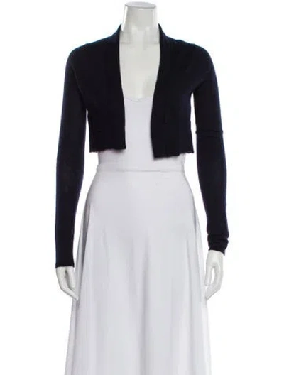 Pre-owned Derek Lam Cashmere Open Front Sweater In Blue