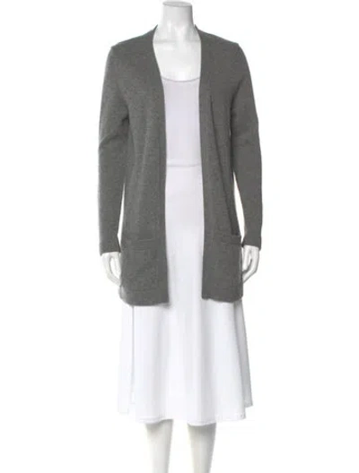 Pre-owned Derek Lam Cashmere Open Front Sweater In Gray
