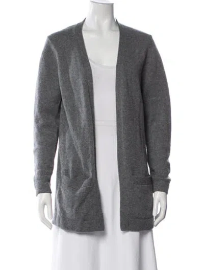 Pre-owned Derek Lam Cashmere Open Front Sweater In Gray