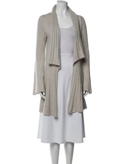 Pre-owned Derek Lam Cashmere Open Front Sweater In Neutrals