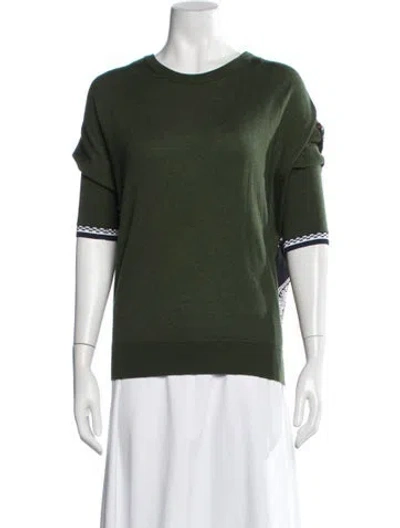 Pre-owned Derek Lam Cashmere Paisley Print Sweater In Green