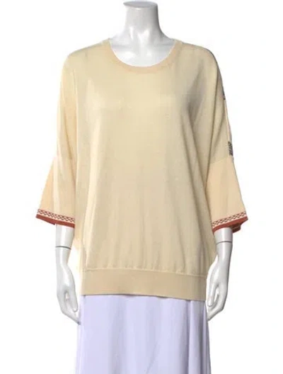 Pre-owned Derek Lam Cashmere Patterned Sweater In Neutrals