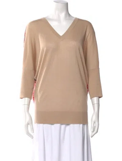 Pre-owned Derek Lam Cashmere Patterned Top In Neutral