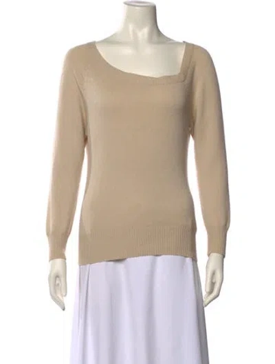 Pre-owned Derek Lam Cashmere Scoop Neck Sweater In Neutral
