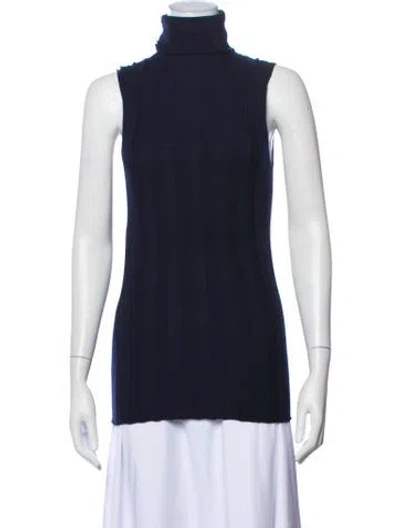 Pre-owned Derek Lam Cashmere Turtleneck Sweater In Blue
