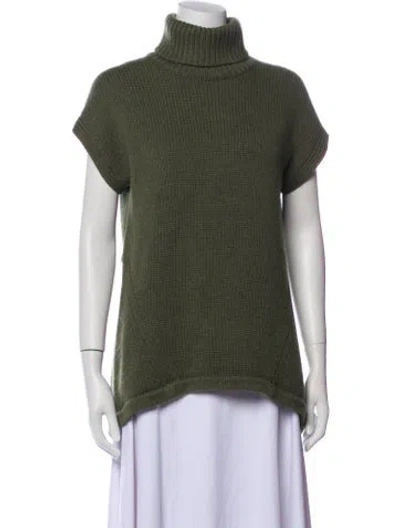 Pre-owned Derek Lam Cashmere Turtleneck Sweater In Green