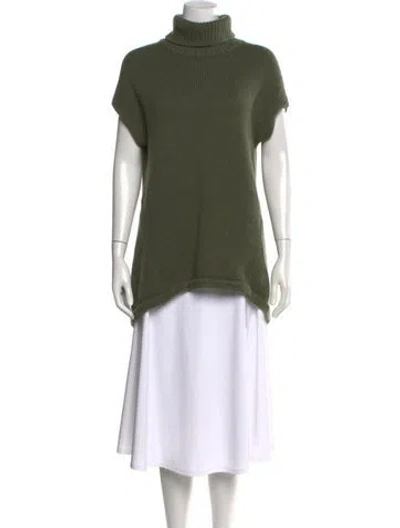 Pre-owned Derek Lam Cashmere Turtleneck Sweater In Green