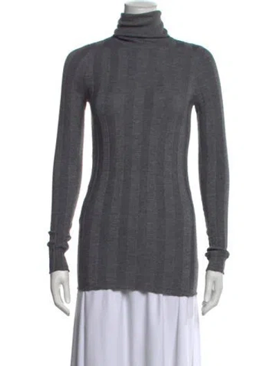 Pre-owned Derek Lam Cashmere Turtleneck Sweater In Grey