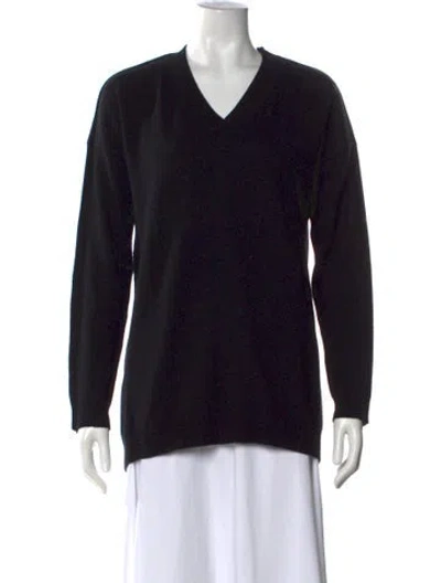 Pre-owned Derek Lam Cashmere V-neck Sweater In Black