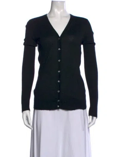 Pre-owned Derek Lam Cashmere V-neck Sweater In Black